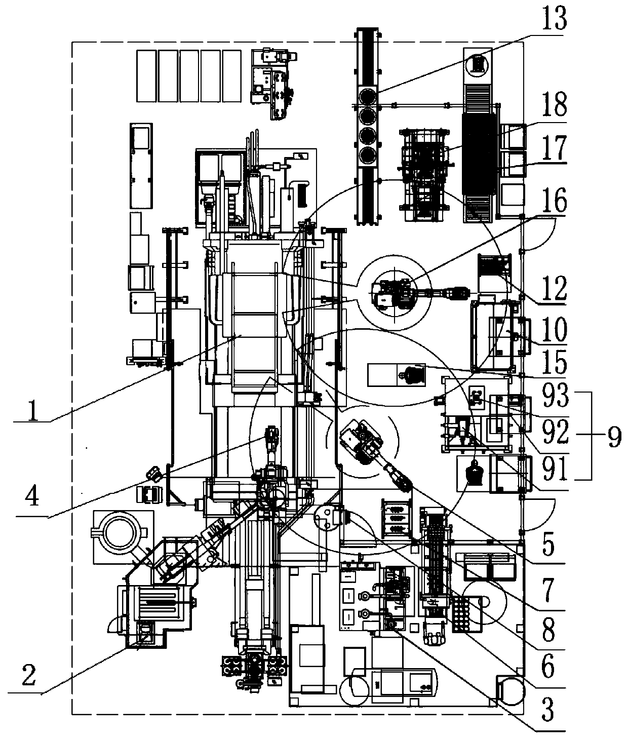 Aluminum alloy crankcase high-pressure casting method and integrated system