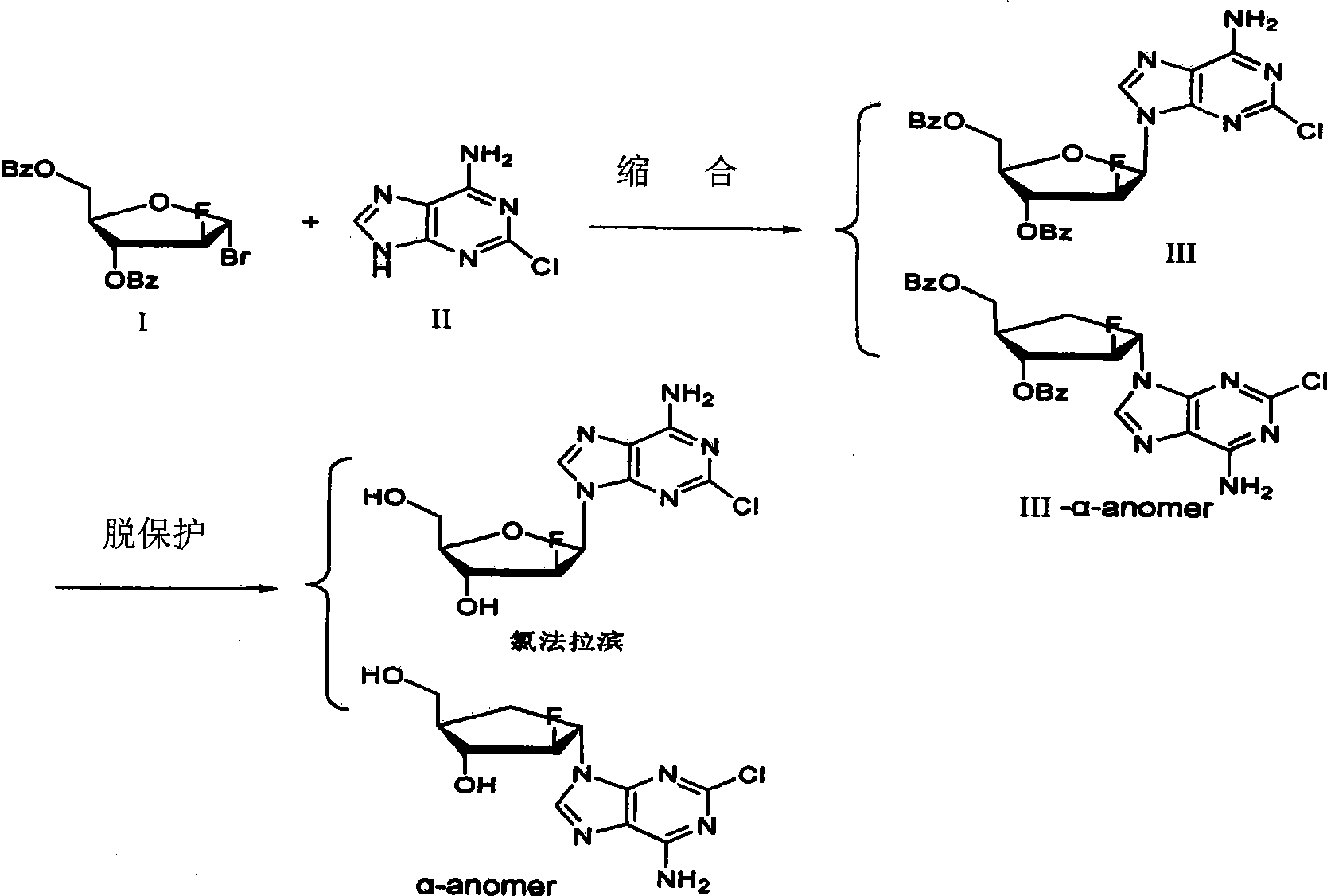 Method for purifying clofarabine by using chromatographic column