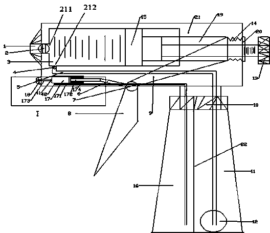 Portable veterinary injection device capable of achieving batch injection and simultaneous color spraying and marking