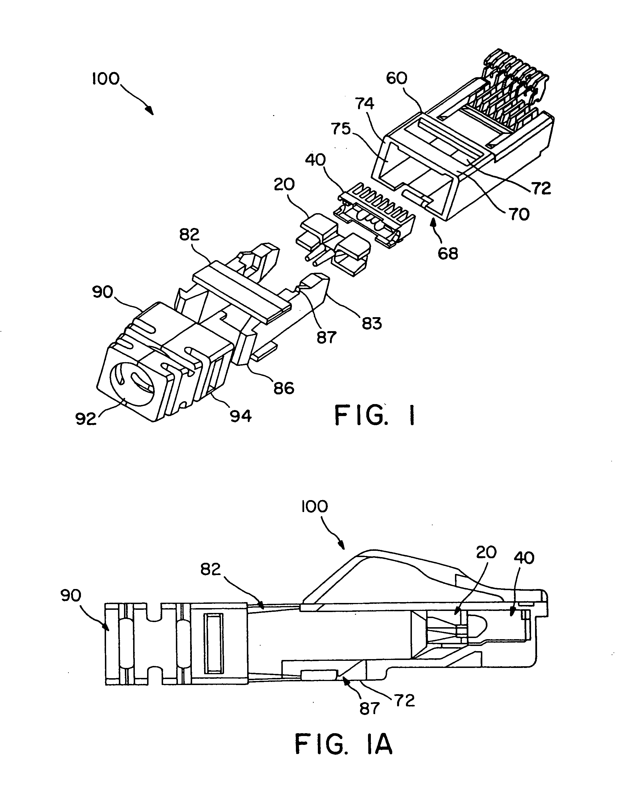 Modular cable termination plug