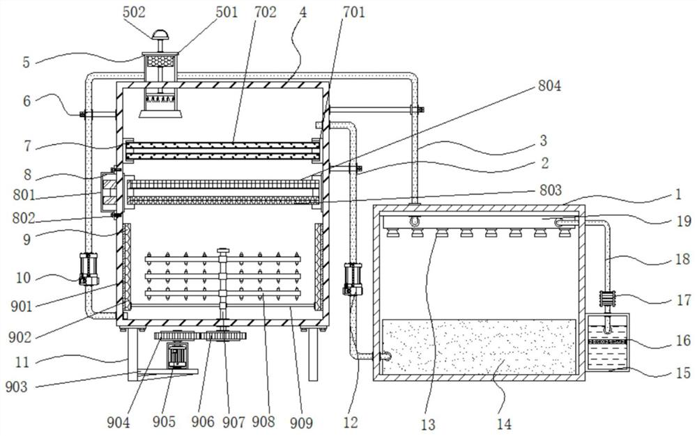 Cooling water circulating device for non-woven fabric production