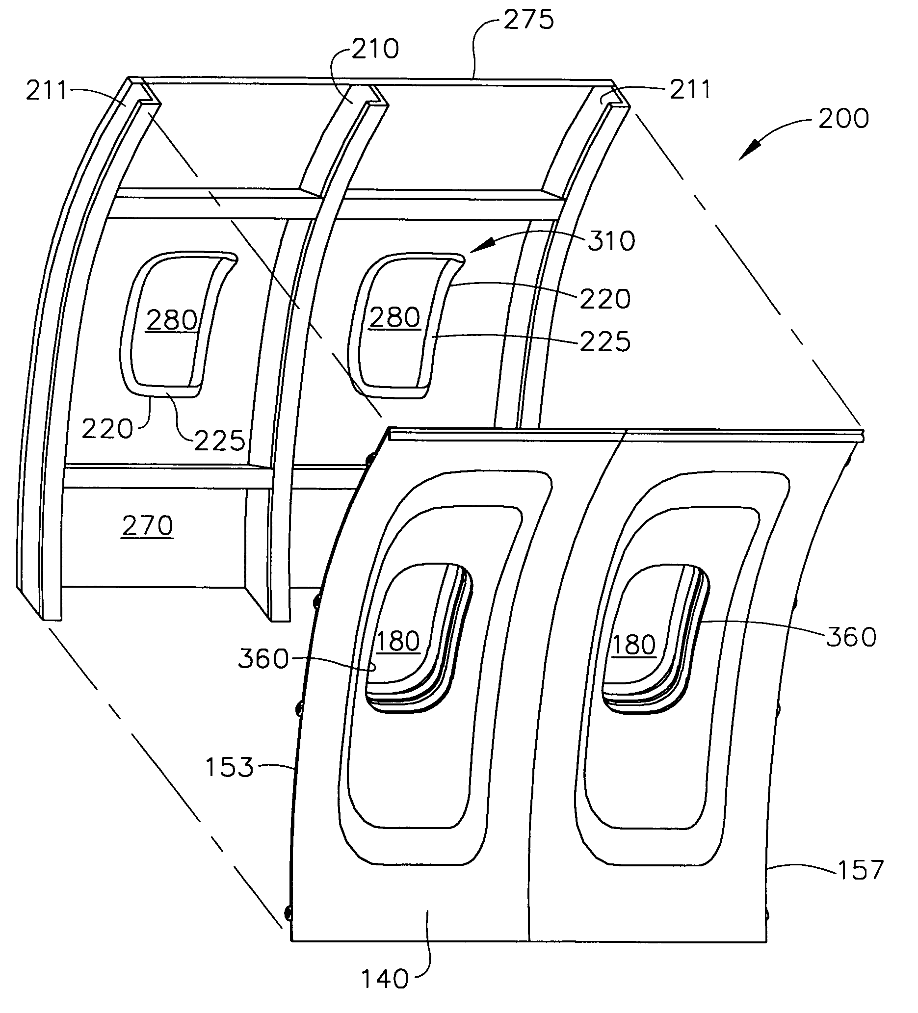 Integrated window belt system for aircraft cabins