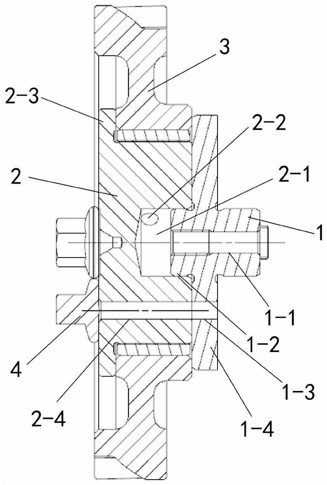 Idle gear component structure easy to disassemble and assemble