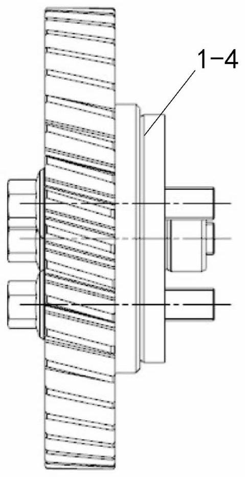 Idle gear component structure easy to disassemble and assemble