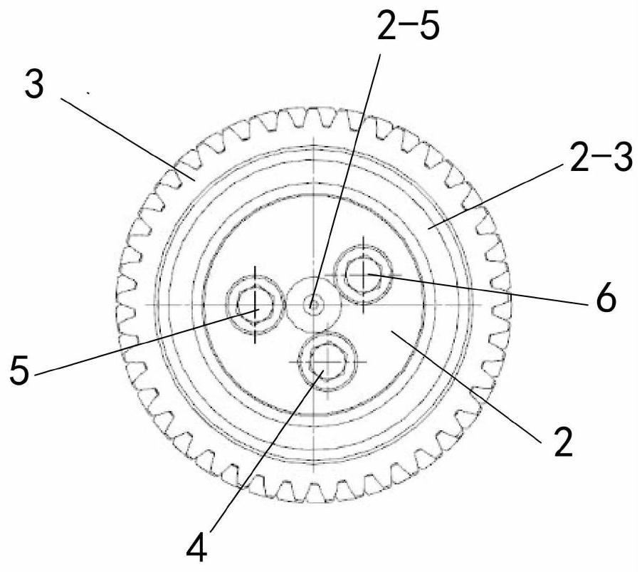 Idle gear component structure easy to disassemble and assemble