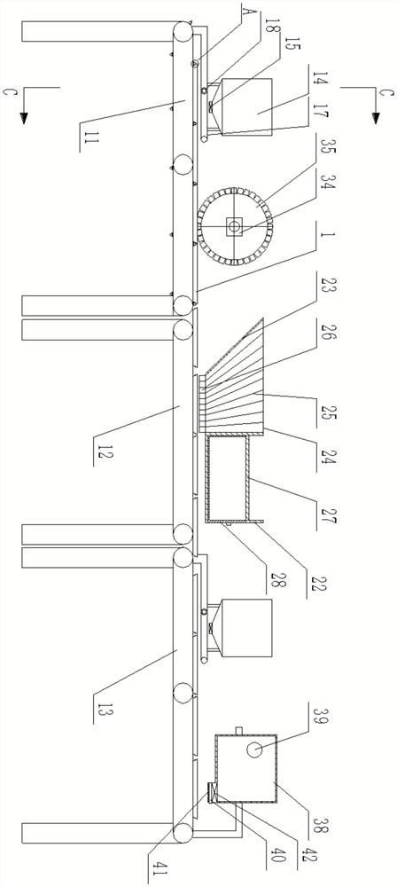 Sowing device for seedling raising of early indica rice breeding small material