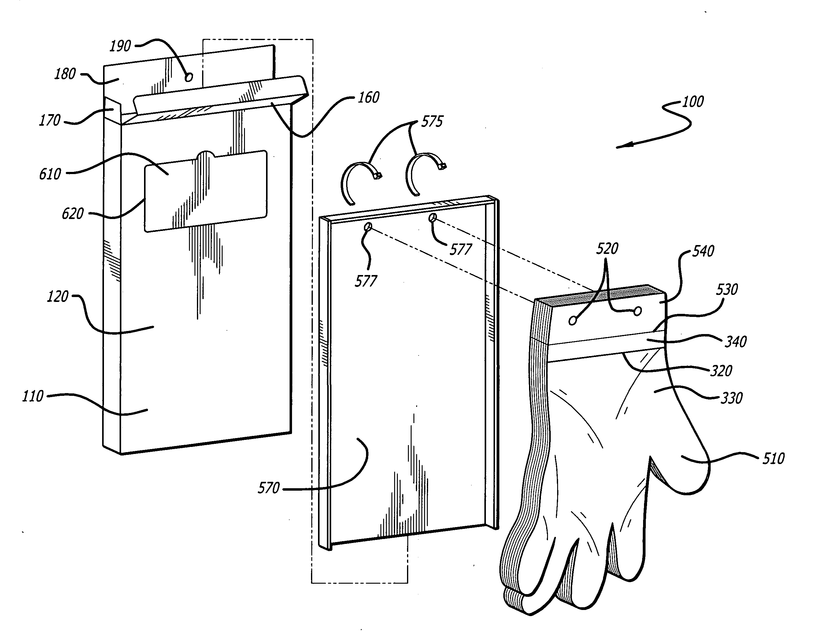 Mountable glove dispenser