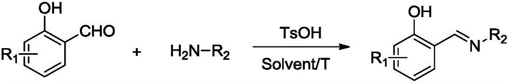 Salicyldenaminato schiff base metal complex catalyst as well as preparation method thereof and application thereof