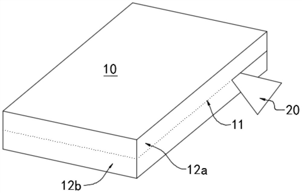 Paper box opening cutting process and box opening device