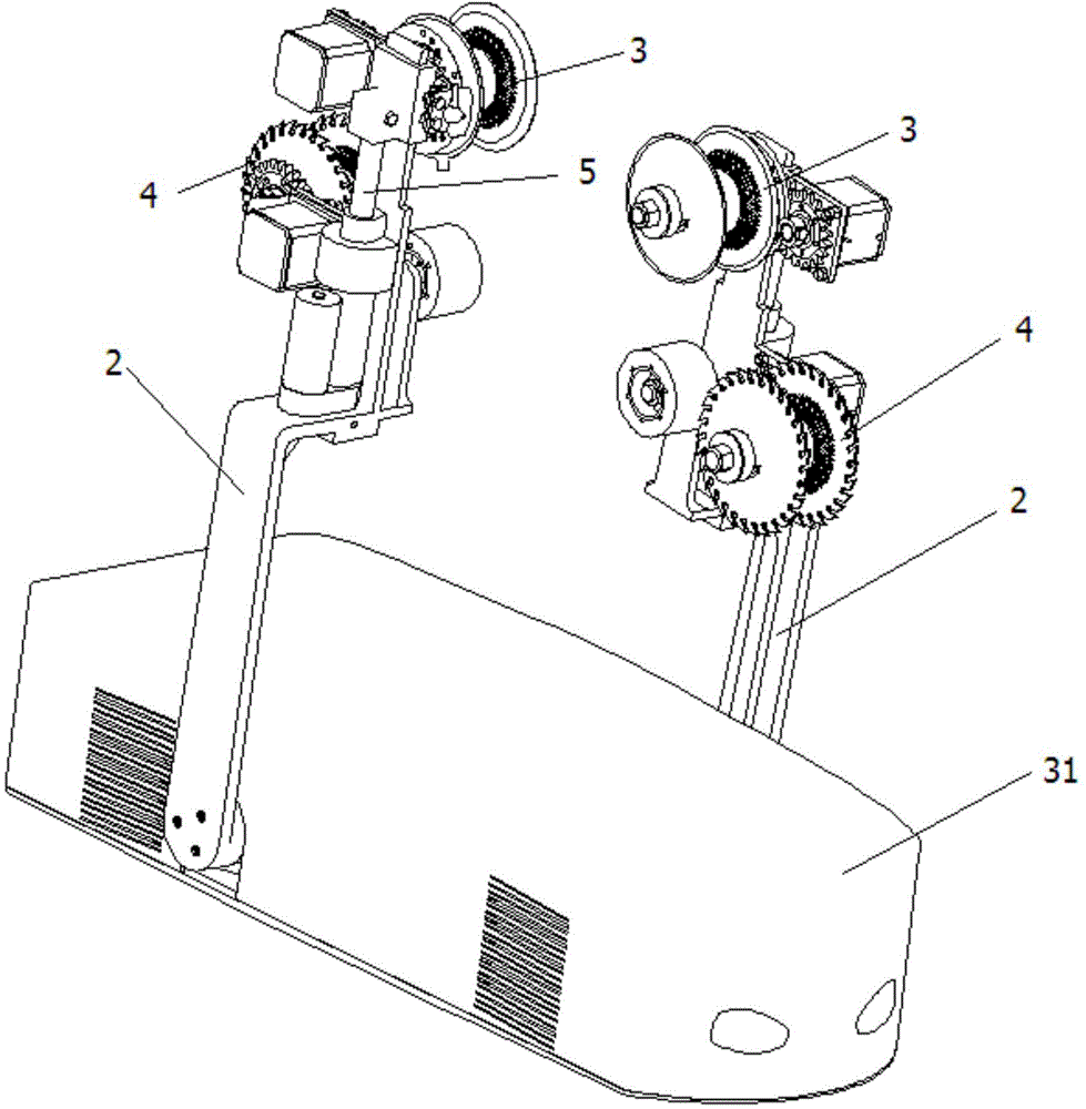 Line patrol deicing robot and obstacle crossing method thereof
