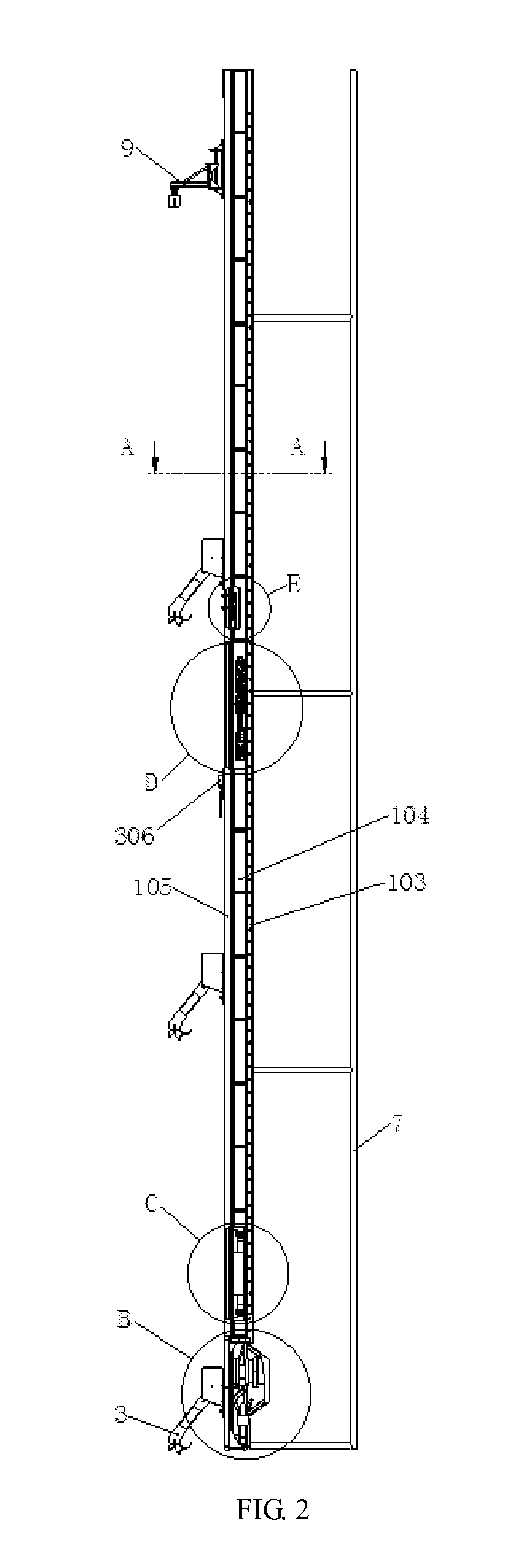 Sealed and integrated climbing scaffold and method for using the same