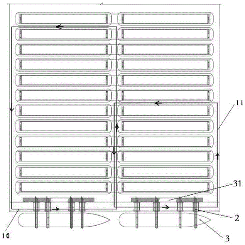 Automatic container wharf loading and unloading system and method for yard
