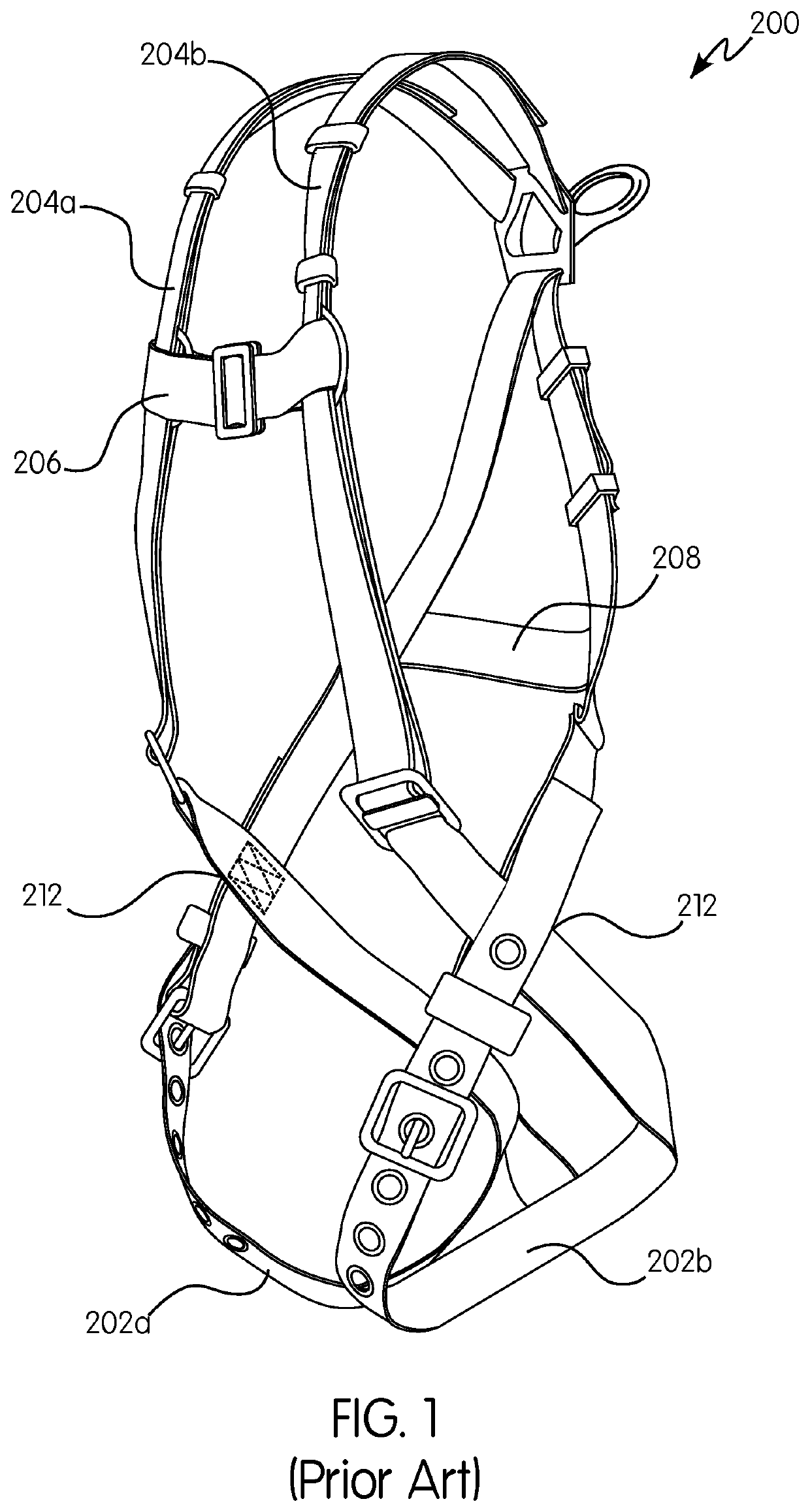 Harness with pivoting hip connection