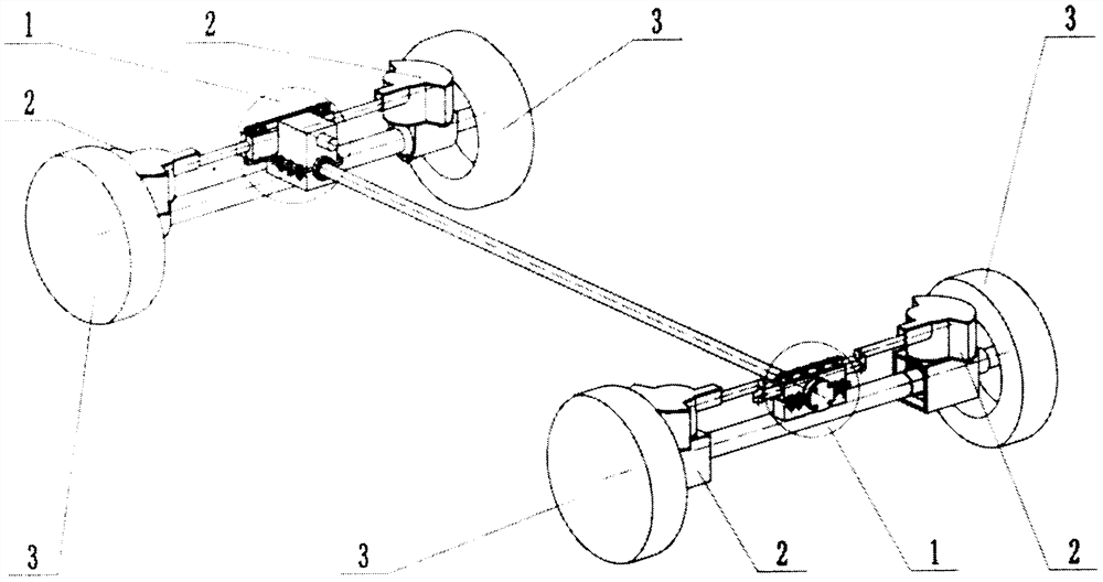 Mechanical four-wheel steering mechanism
