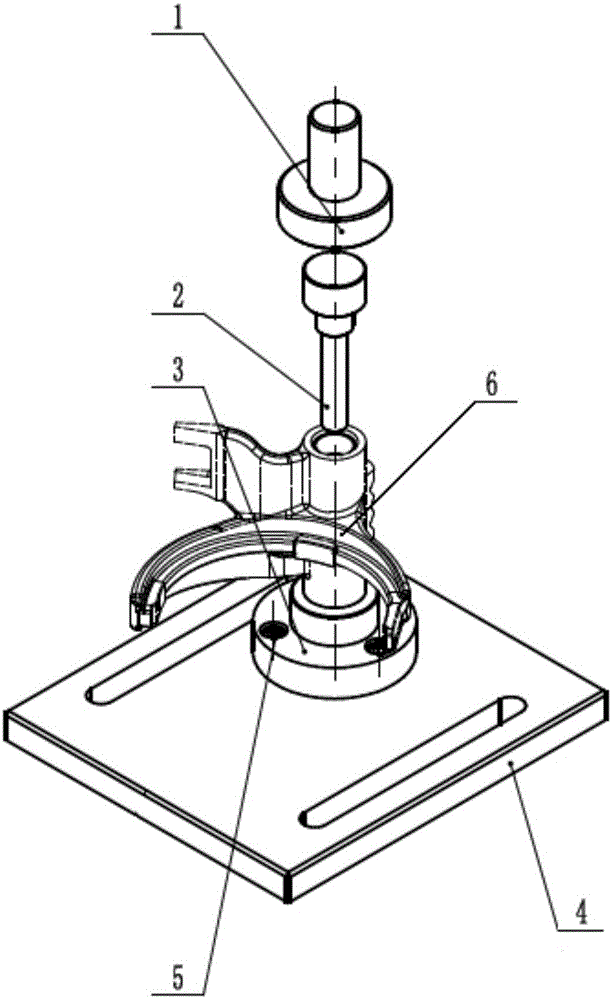 Shifting fork lining press-in tool