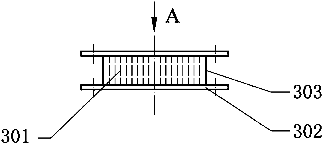 Grille-type flocculating settling device and construction method thereof