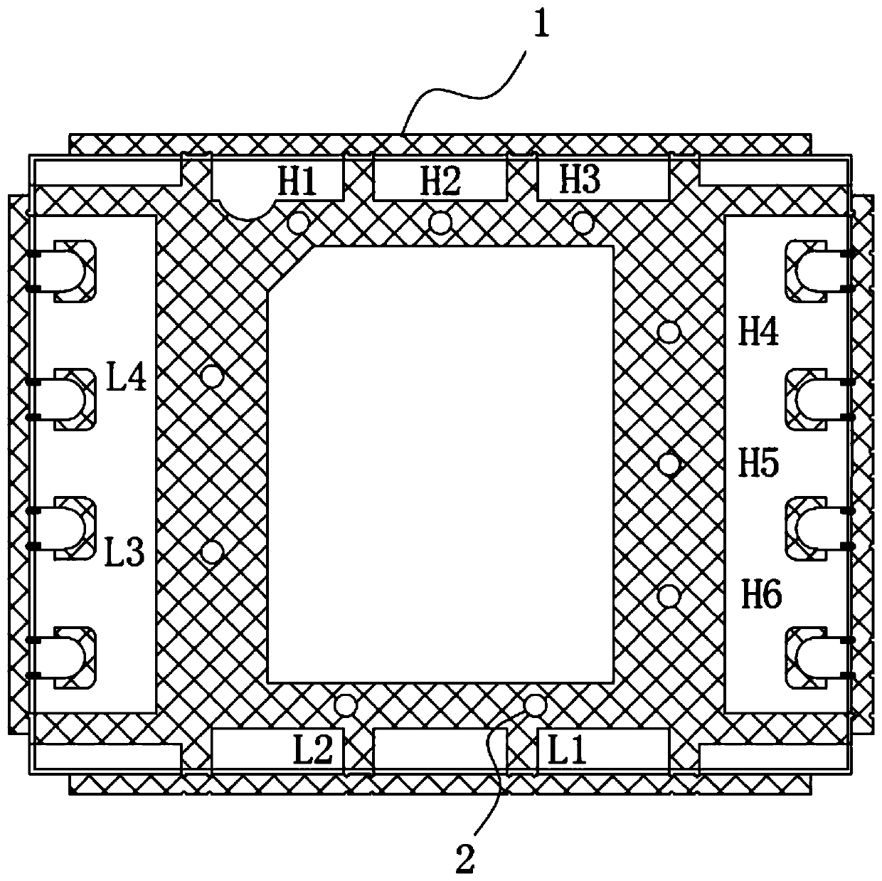 Traceable QFN bracket structure and design method