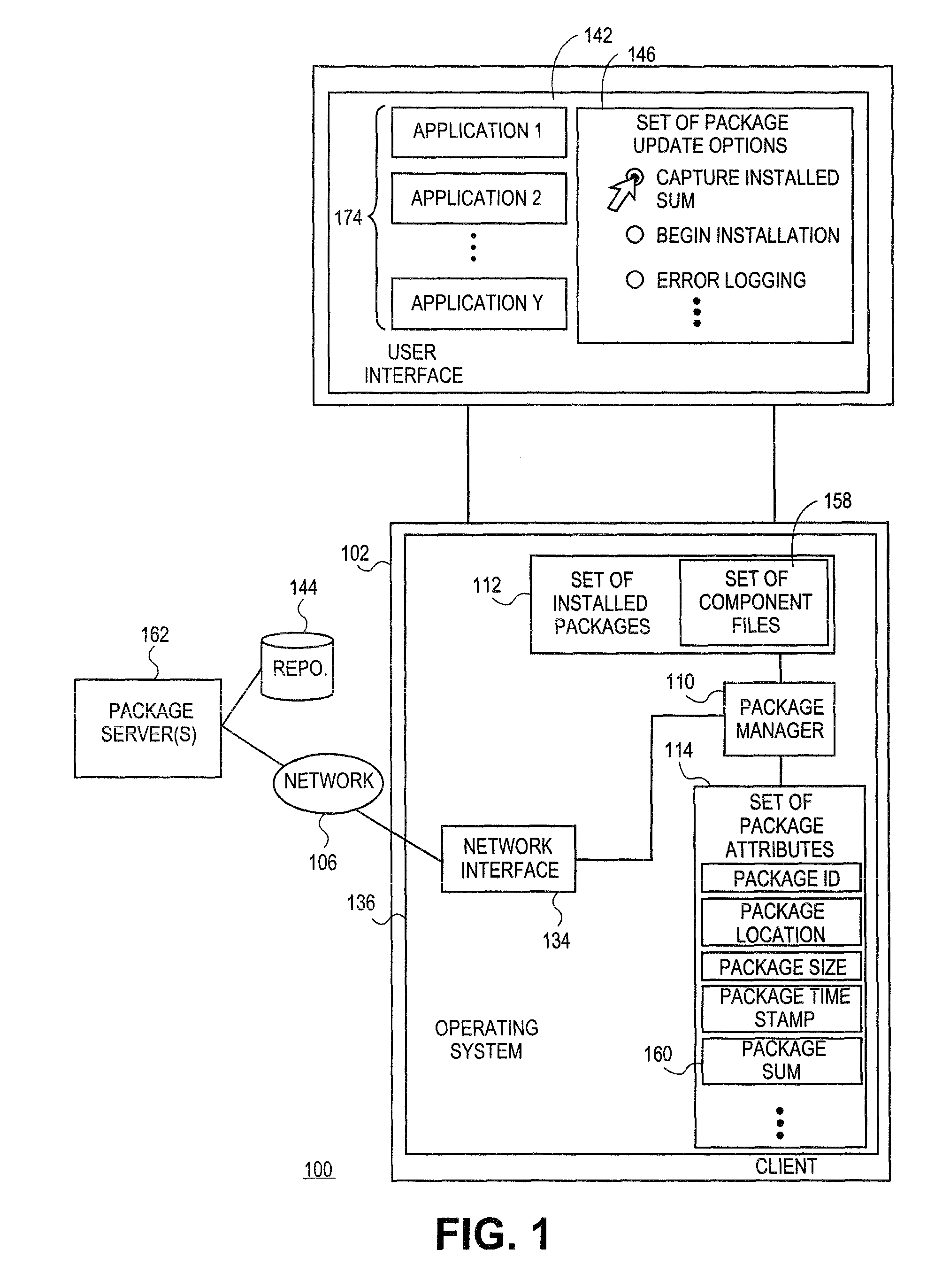 Systems and methods for generating machine state verification using number of installed package objects