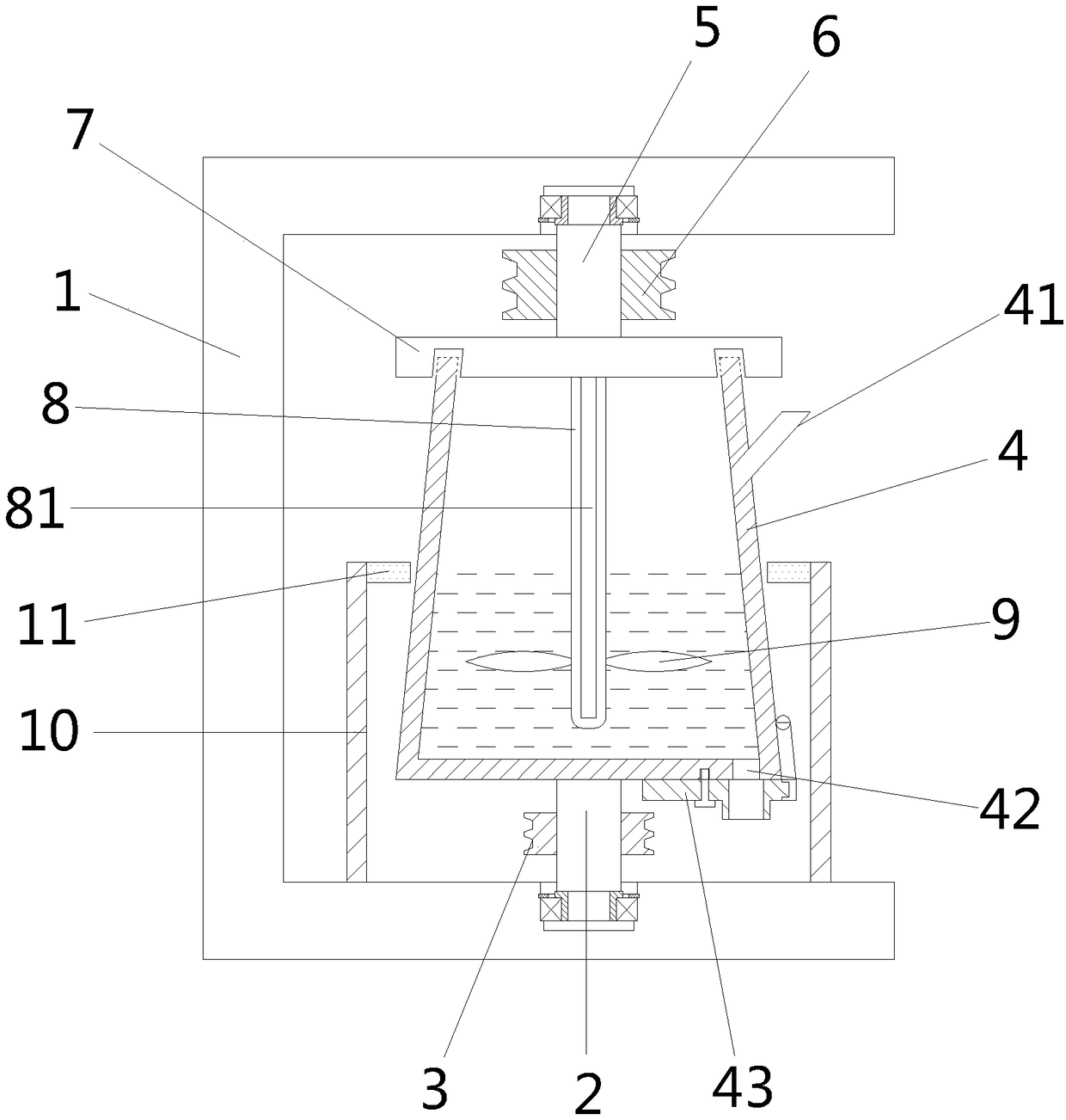 PVC carpet raw material mixing device with high discharge rate