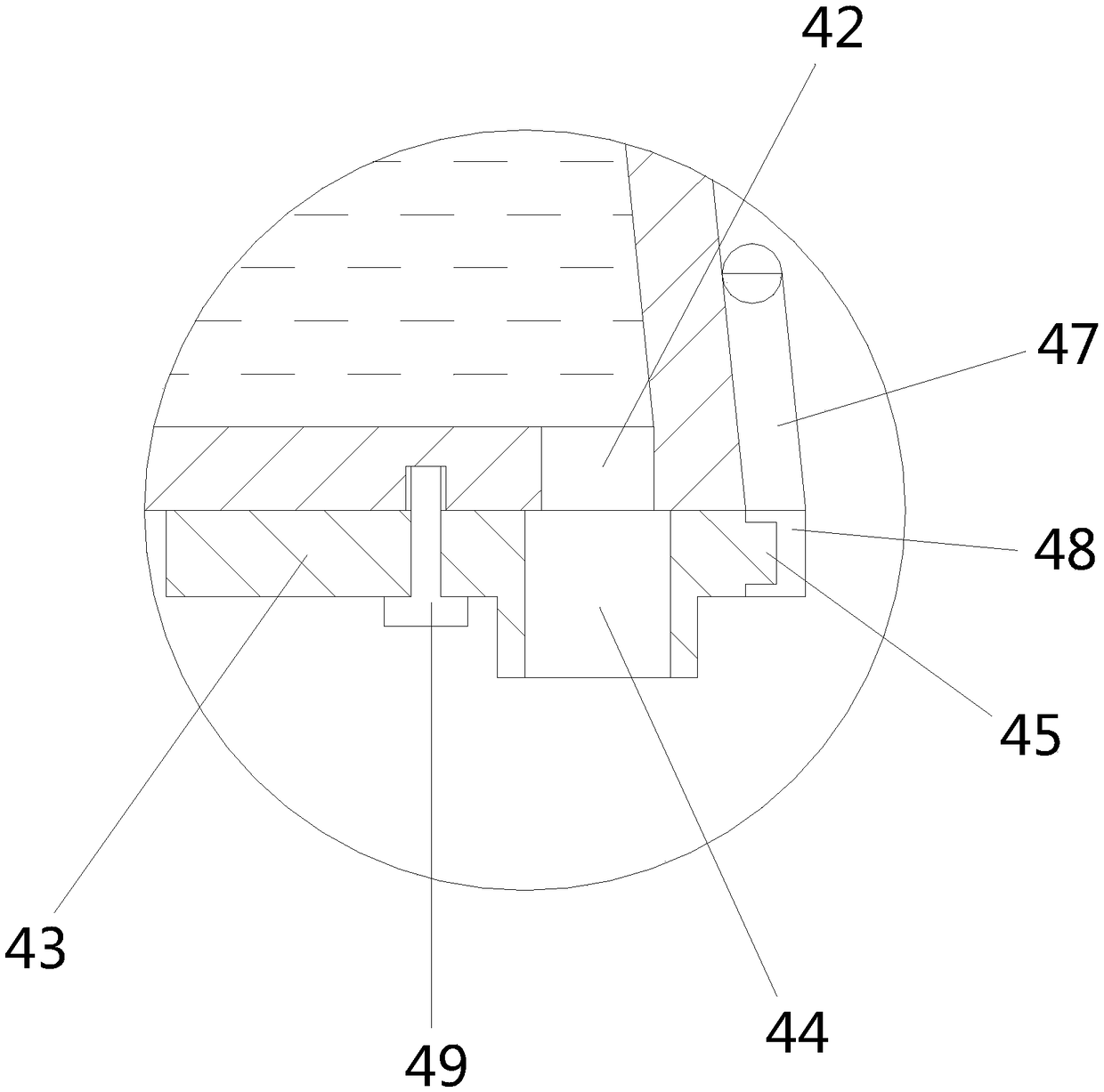 PVC carpet raw material mixing device with high discharge rate