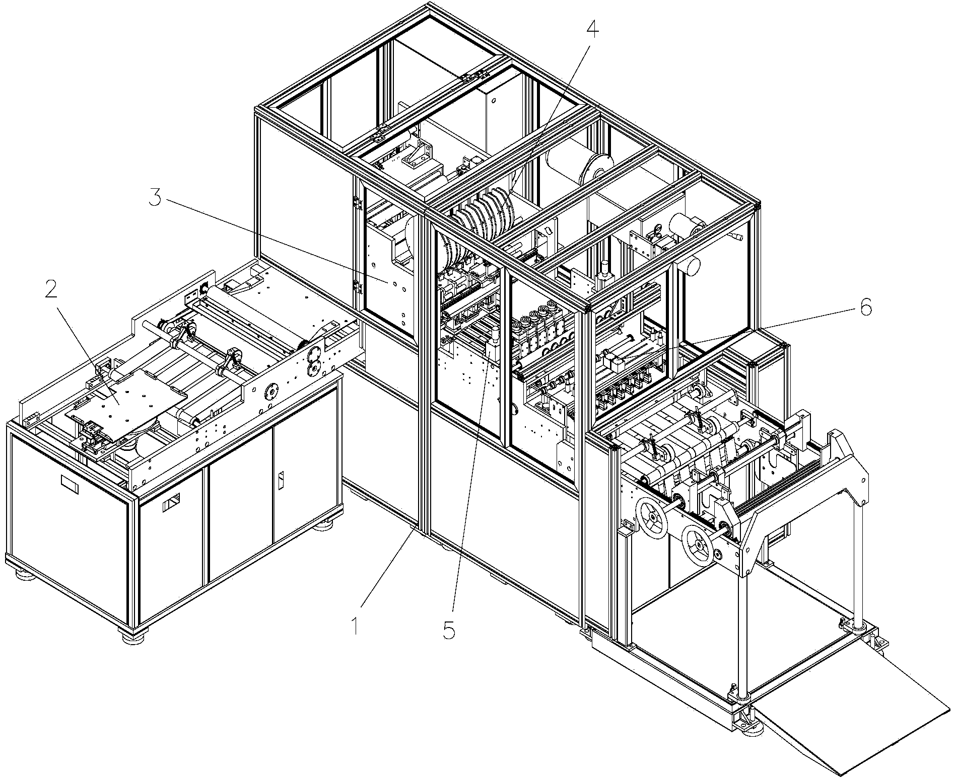 Unpowered stripping magnetic strip scalding mechanism of automatic film laminating point welding machine