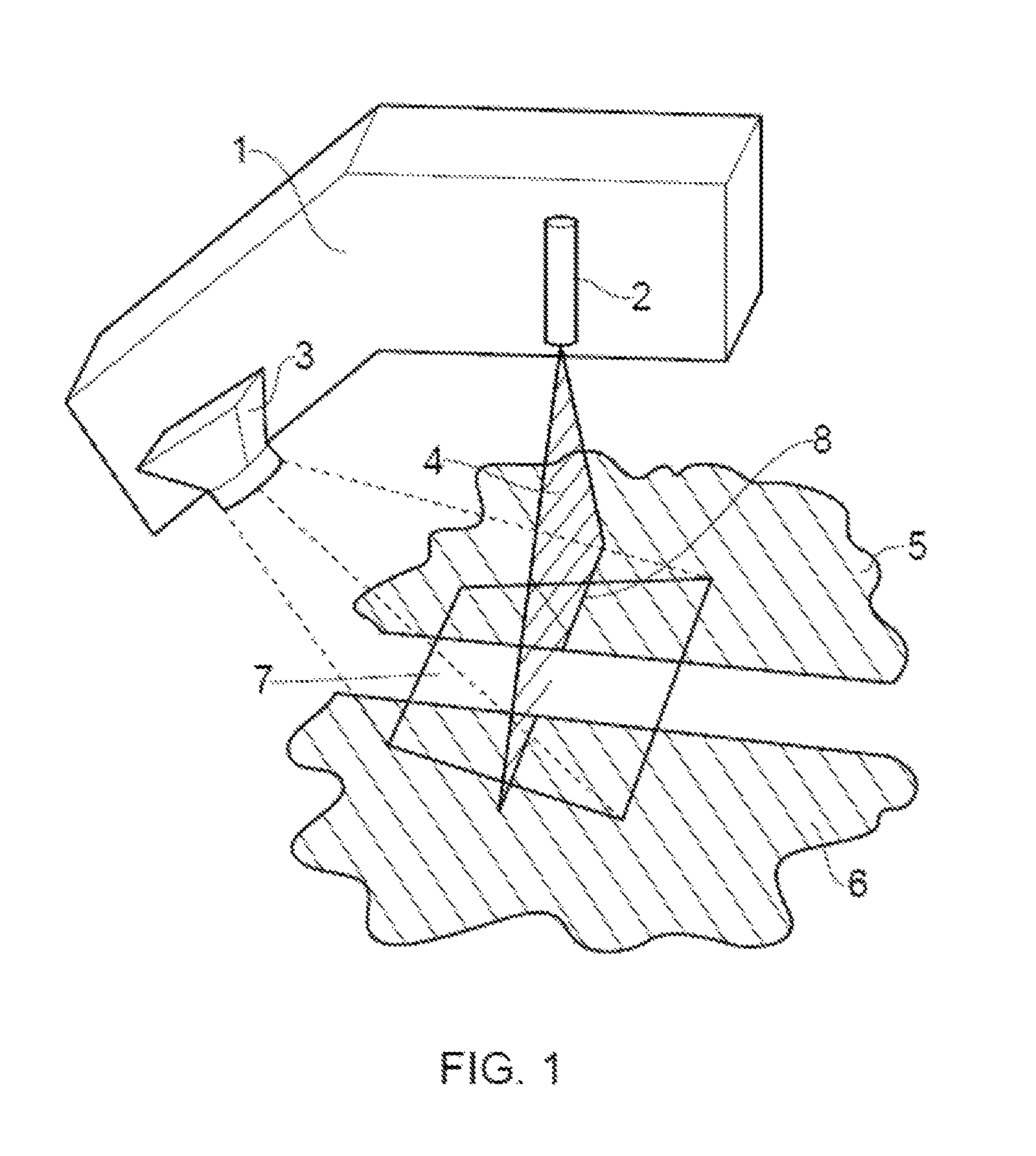 Positioning device for an optical triangulation sensor