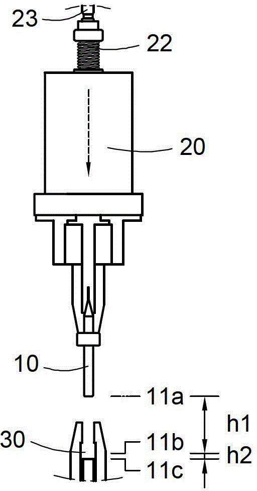 Tiny drill bit insertion method and insertion and taking device