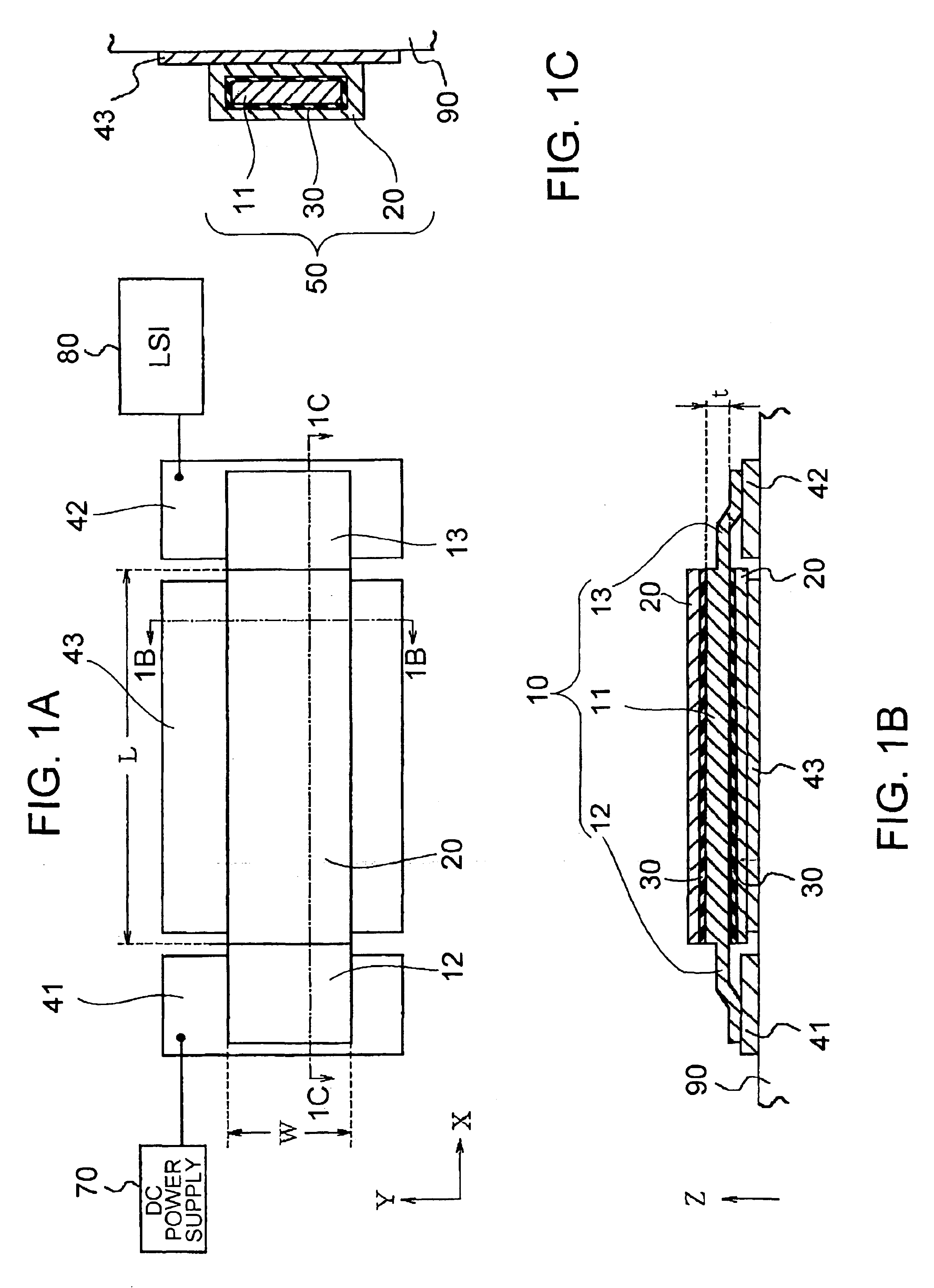 Transmission line type noise filter with reduced heat generation even when large DC current flows therein