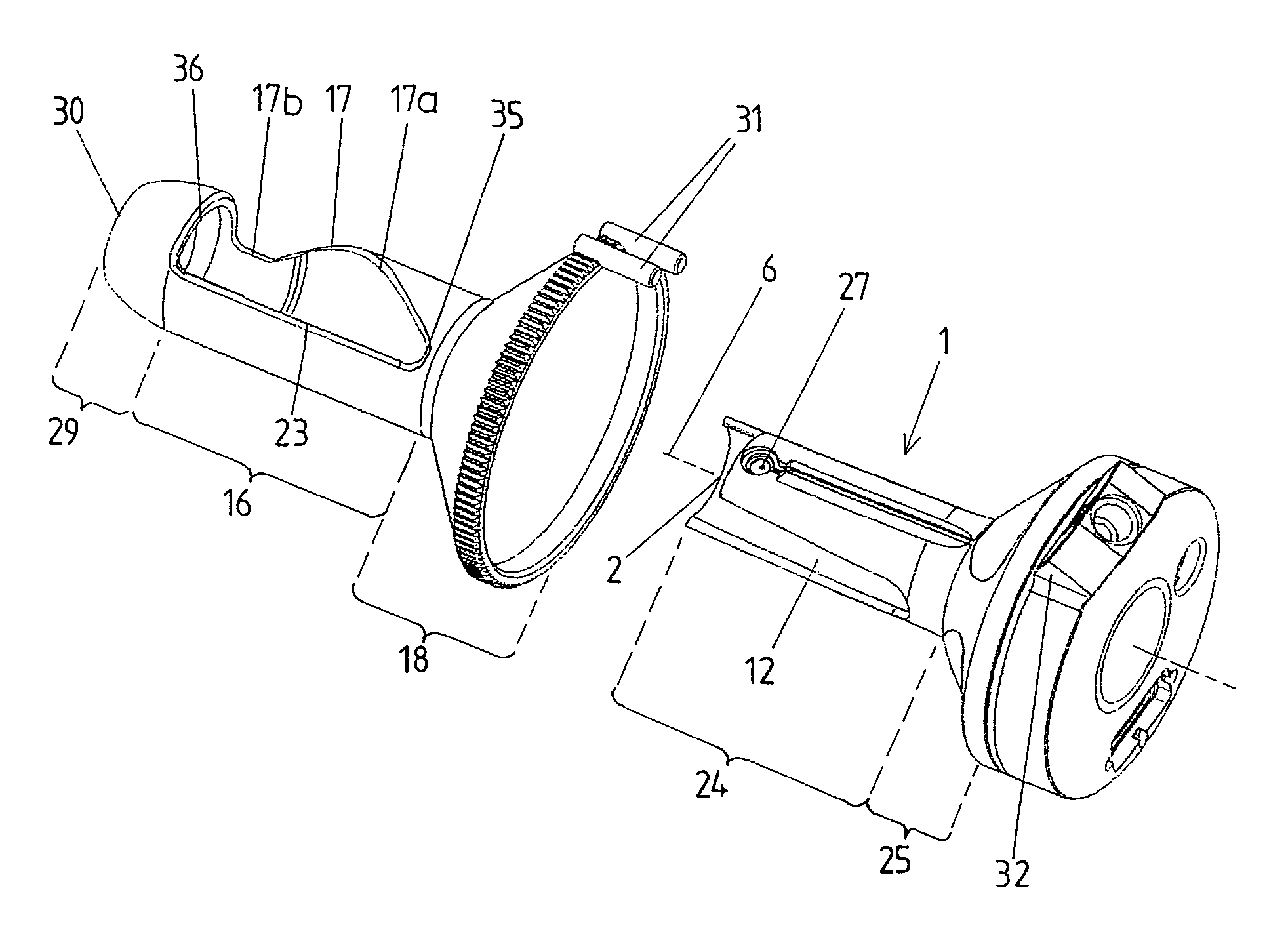 Instrument for use in the treatment of prolapsed hemorrhoids