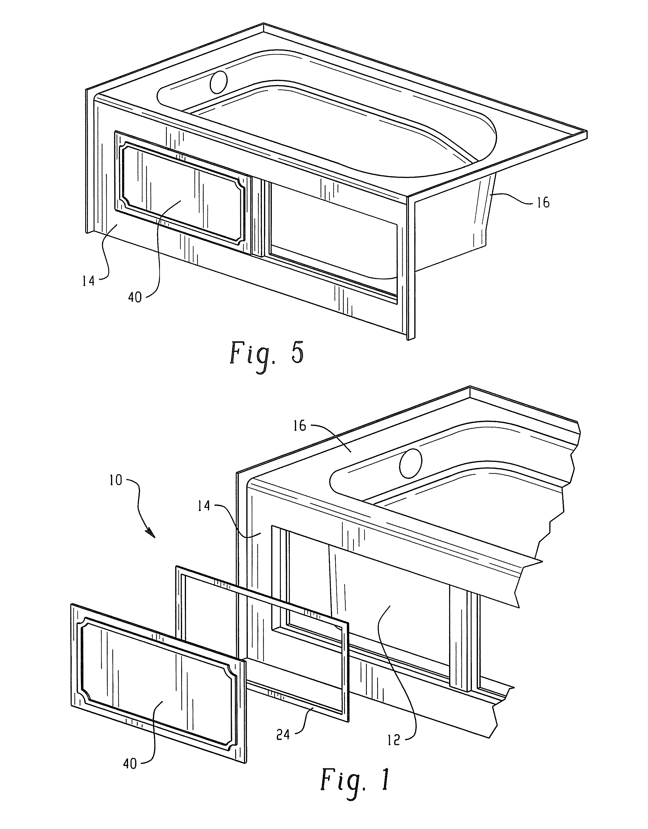 Tub skirt panel system