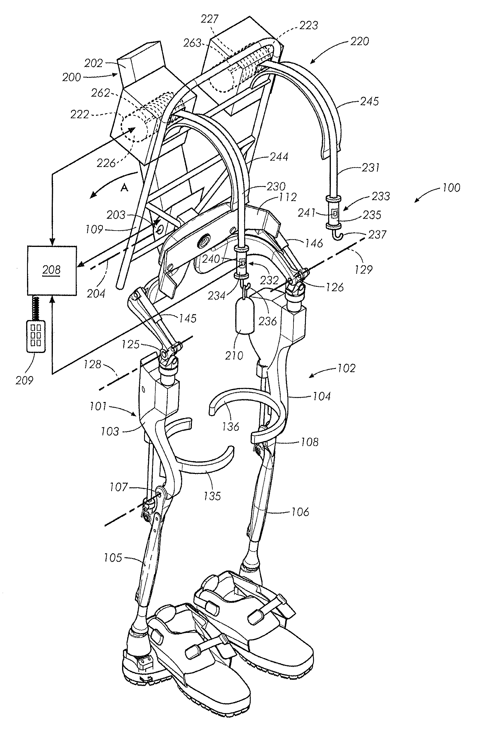 Exoskeleton load handling system and method of use