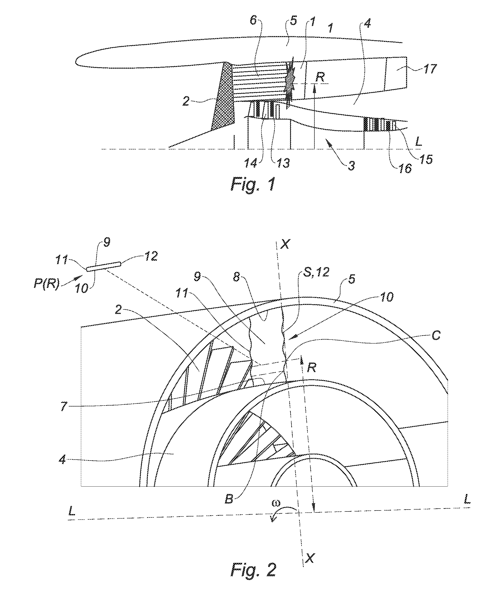 Undulating stator for reducing the noise produced by interaction with a rotor
