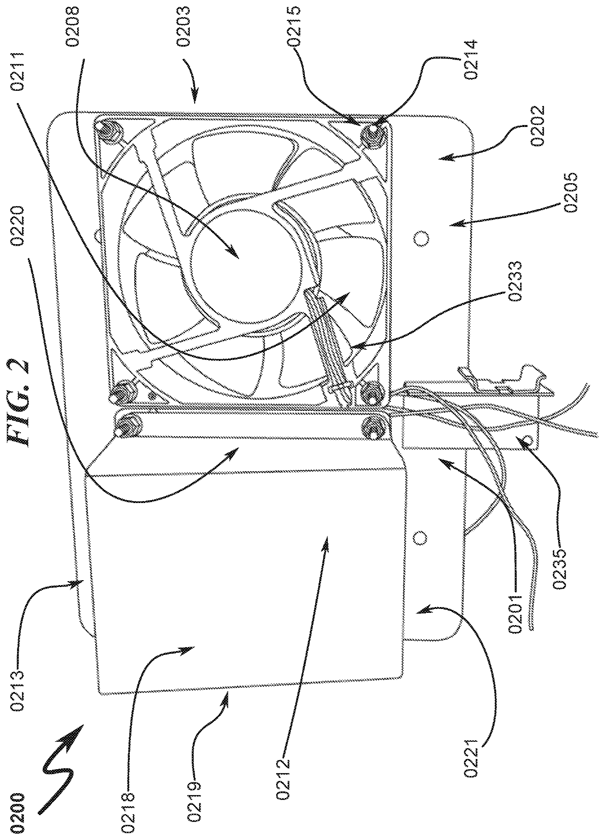 Rear partition mounted cooling system