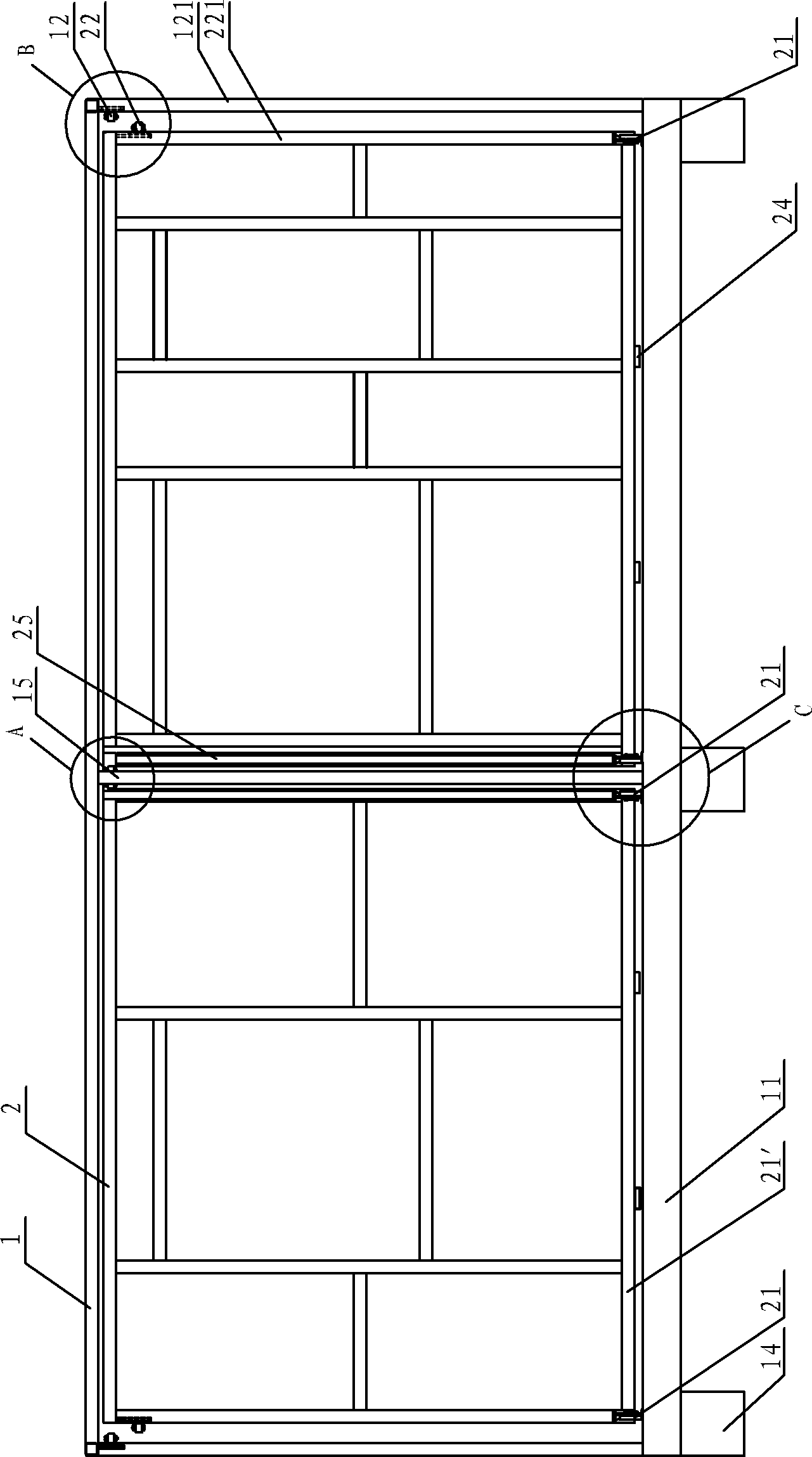 Combination method for movable villa with enlargeable and reducible internal space