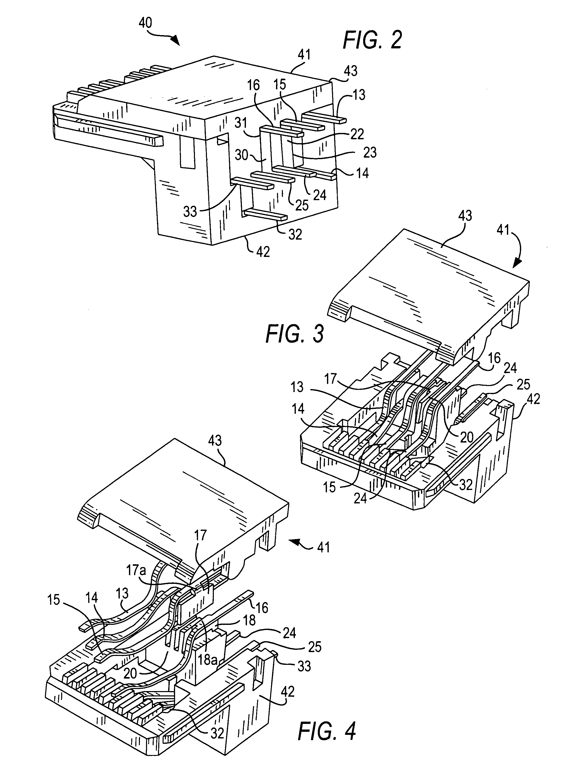High performance, high capacitance gain, jack connector for data transmission or the like