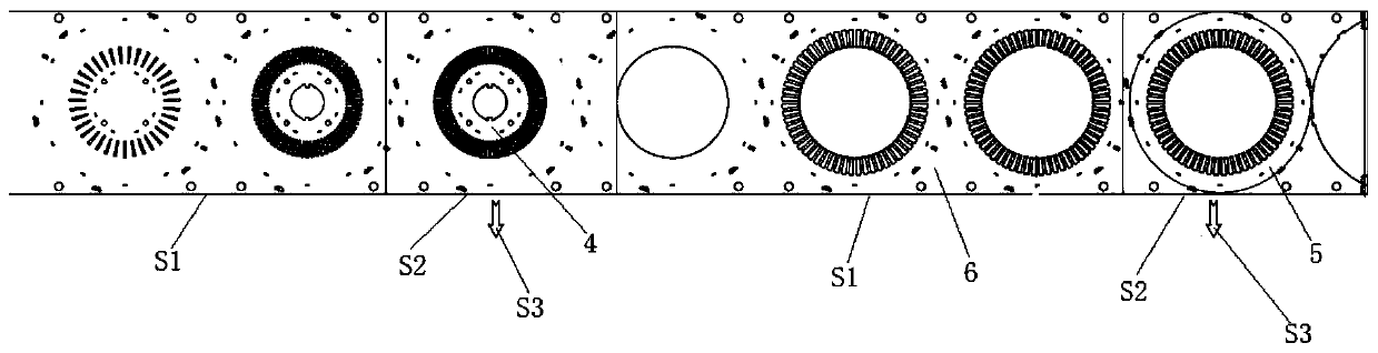 Stator and rotor iron core automatic stacking device and production method