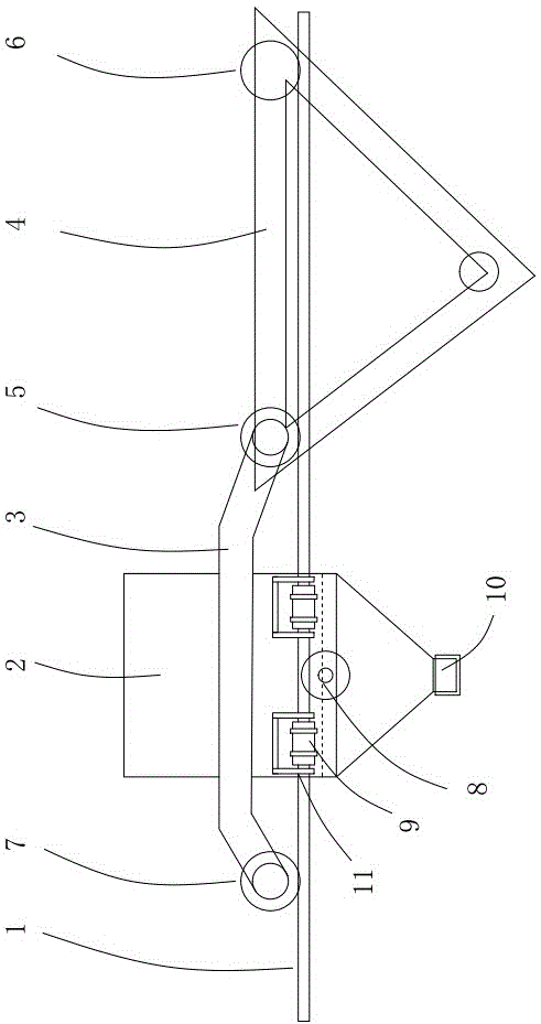 Lubricating structure of main cable of hydrometric cableway