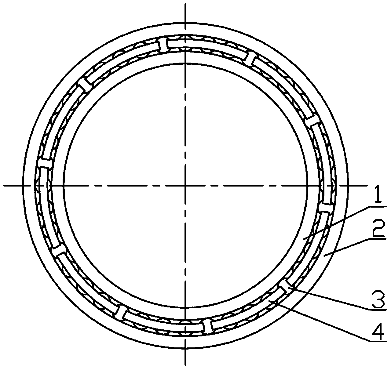 Solid lubrication thin-wall bearing with segmented self-lubricating holder