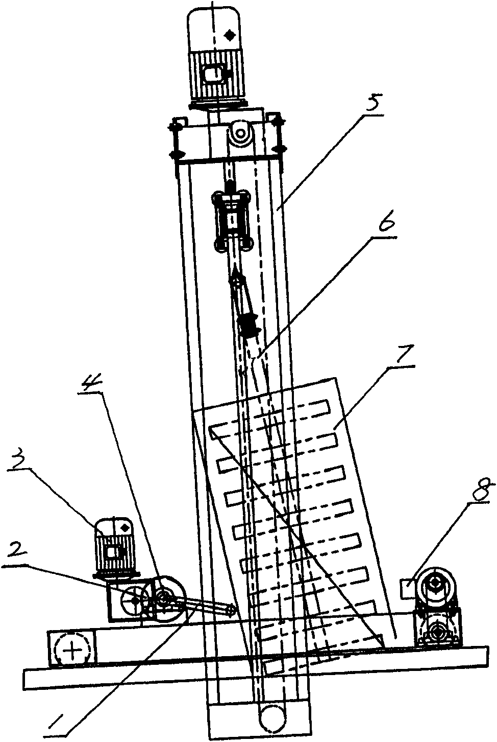 Water pouring device for electroplating travelling crane