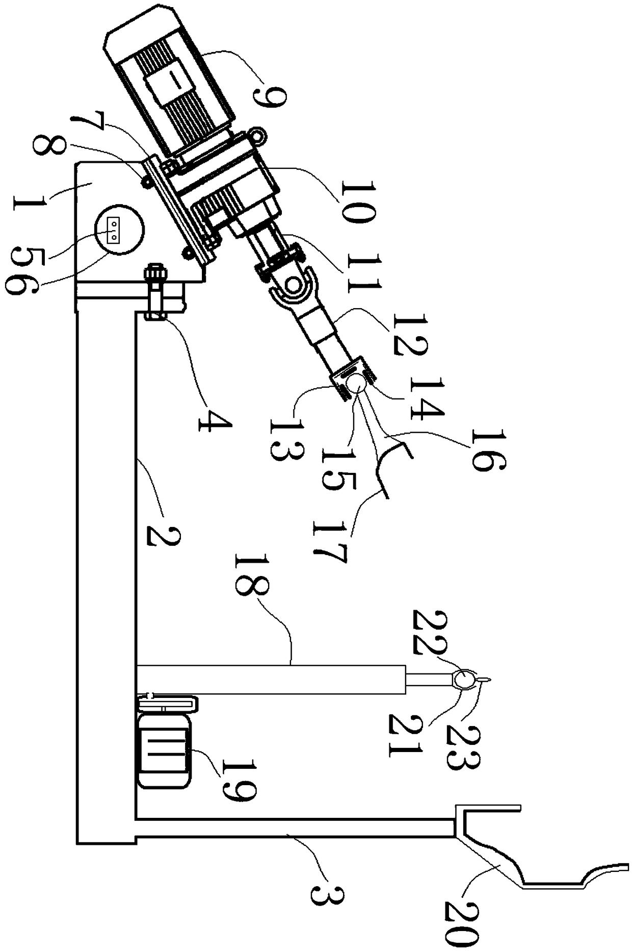 Device and method for installing wooden supporting rod into linkage rod