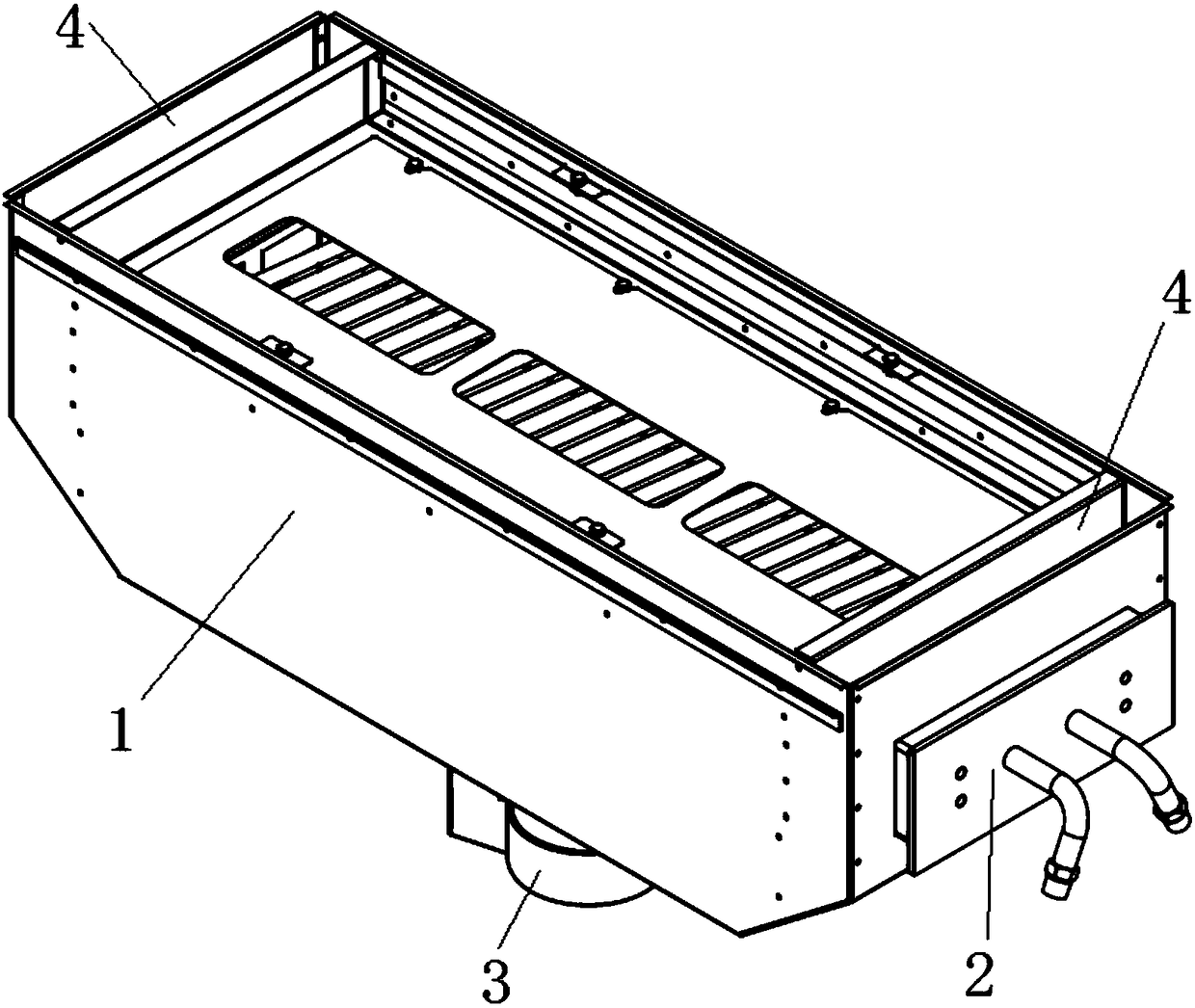 Reflow oven cooling module with flat plate type coil pipe