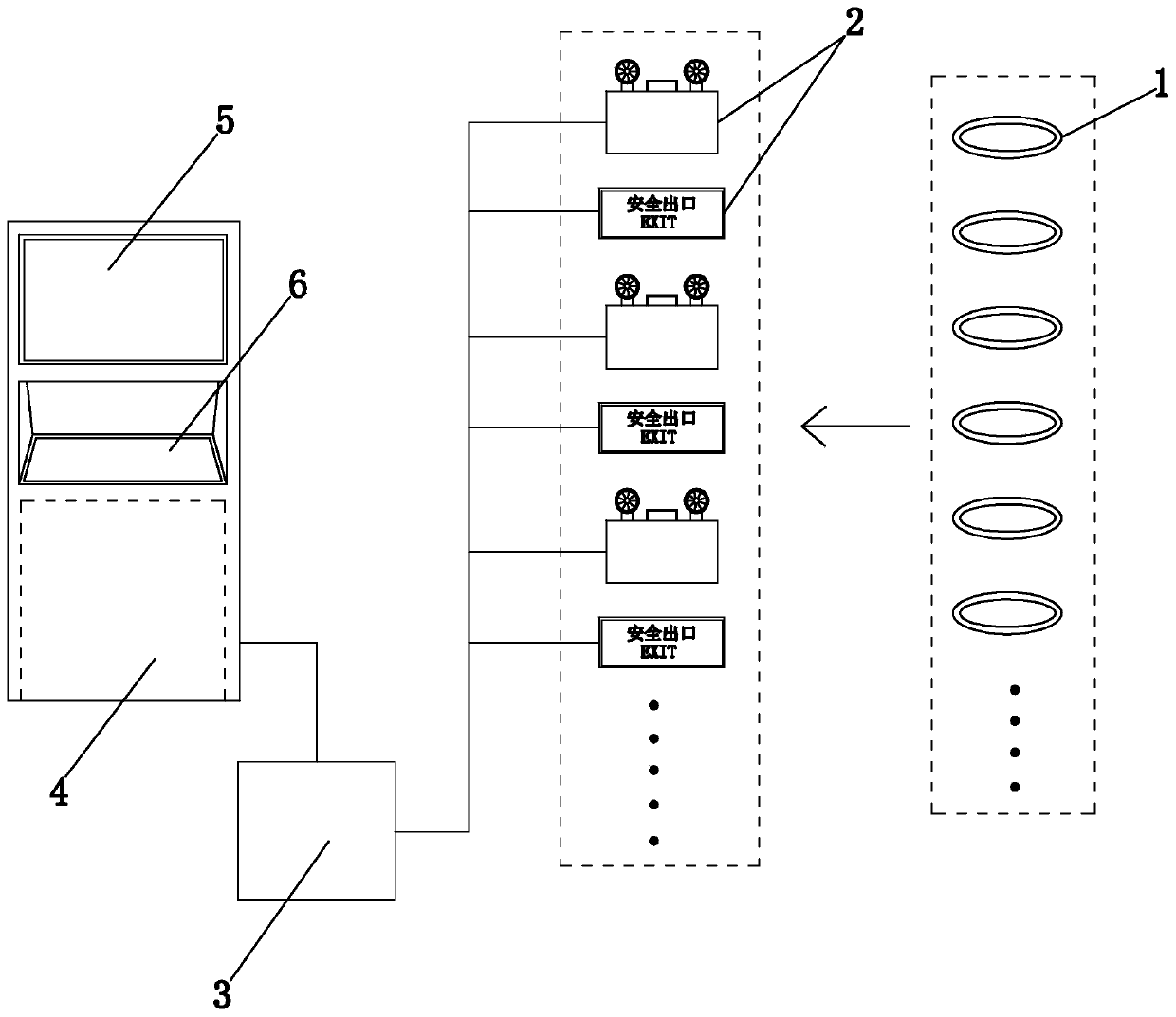 Personnel positioning system and method based on wearable bracelet and emergency lamp