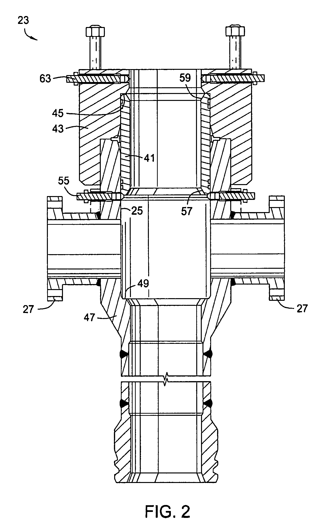 System, method, and apparatus for accessing outlets in a two-stage diverter spool assembly