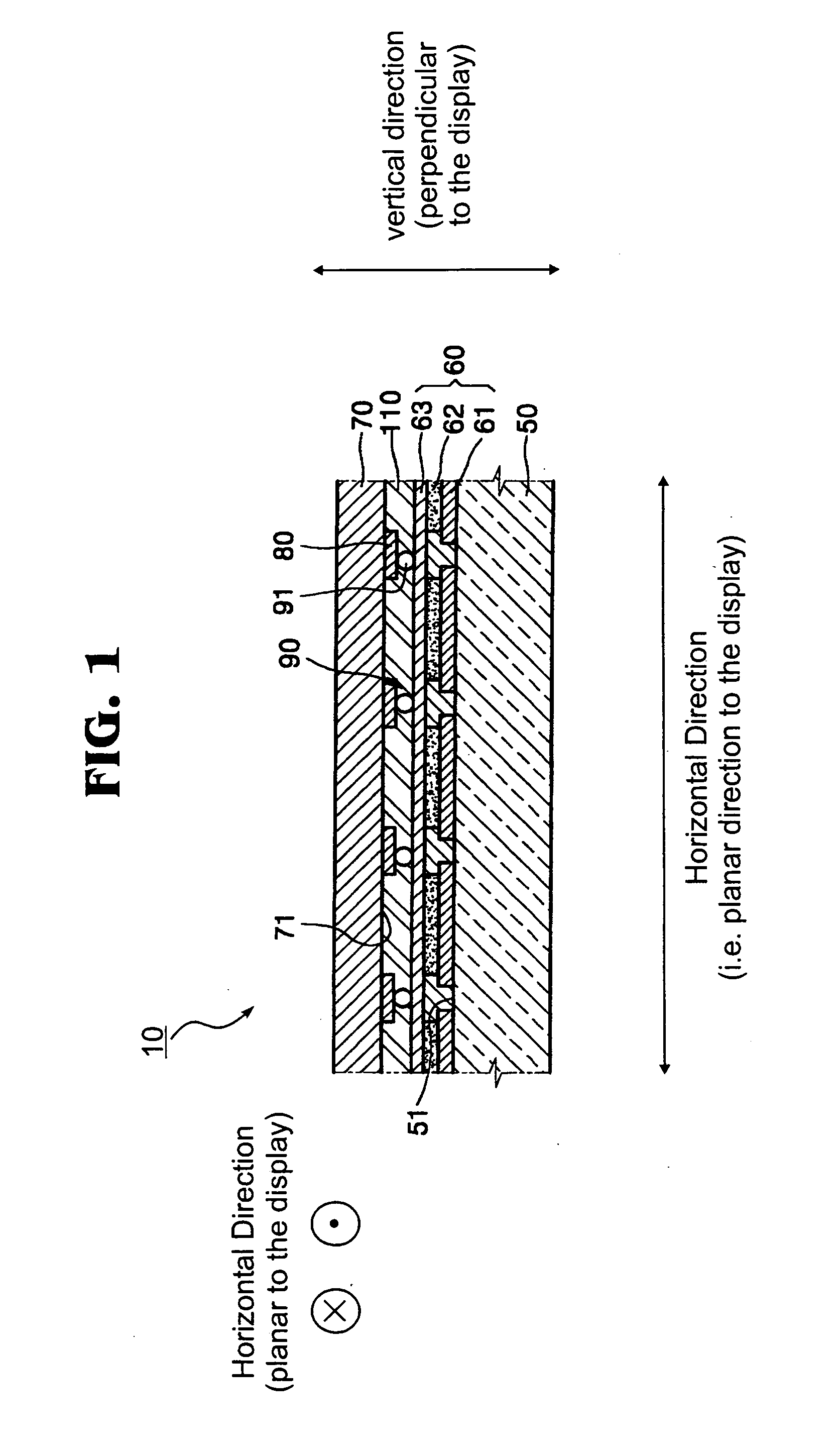 Electrical conductors in an electroluminescent display device