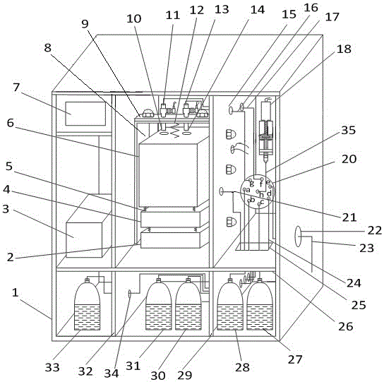 Automatic chemical feeding and mixing method and device for detecting nitrite nitrogen content