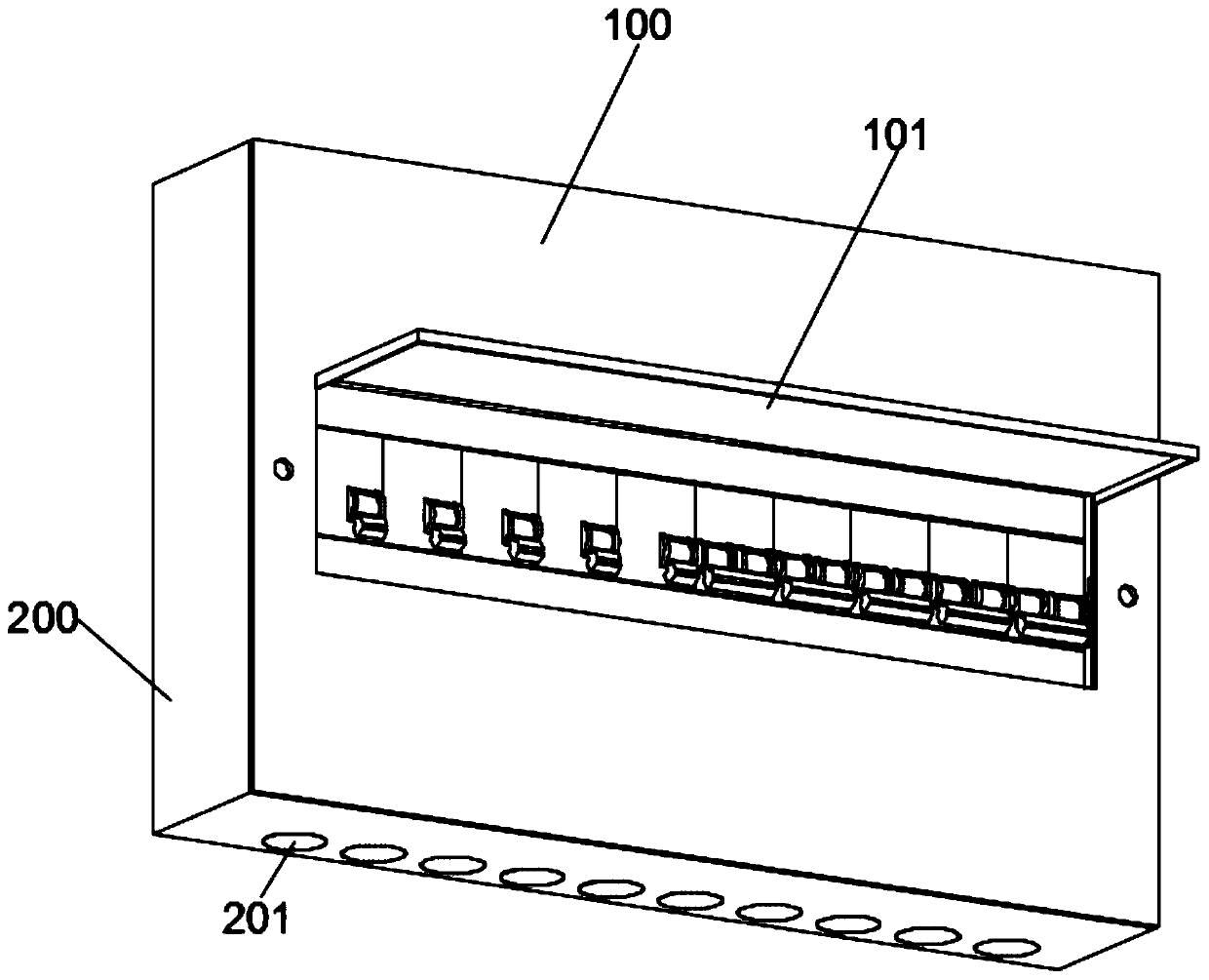 A modular assembled civil distribution box