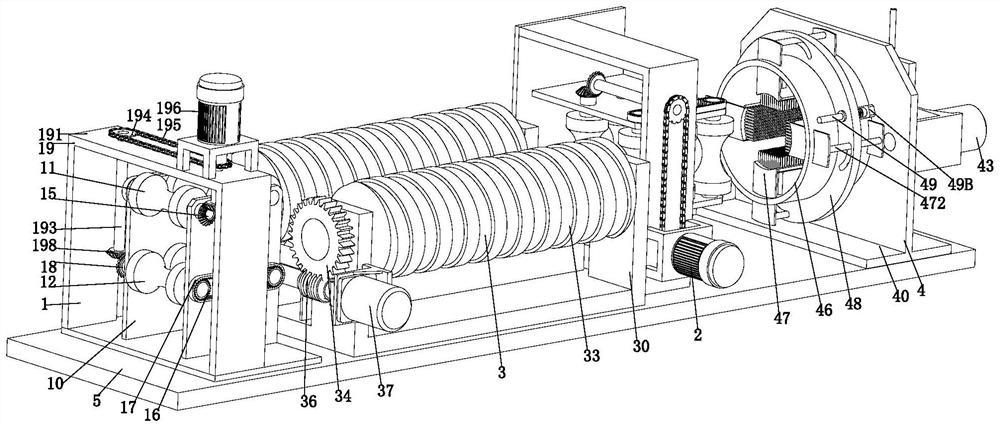 Deformed steel bar finish rolling machining machine and finish rolling machining process