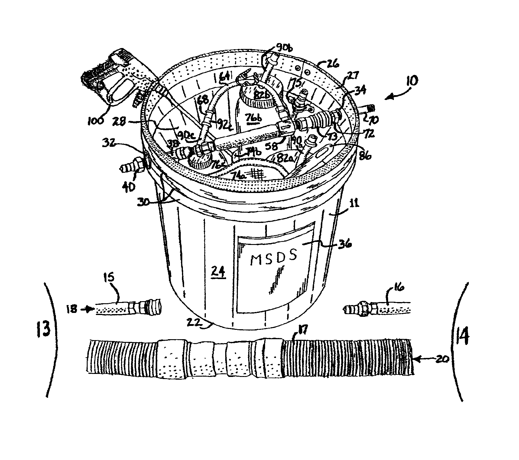 Spray caddy and method of dispensing chemicals