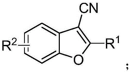 A synthetic method of 2-phenyl-3-cyano benzofuran compounds