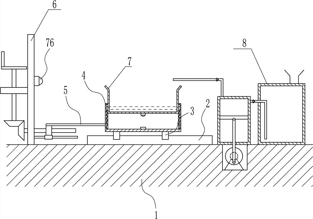 Efficient and automatic water adding device convenient to adjust and used for animal husbandry feeding
